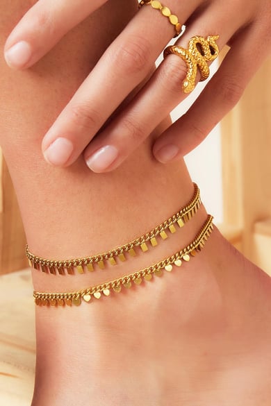 stainless steel anklet hearts  h5 Picture2